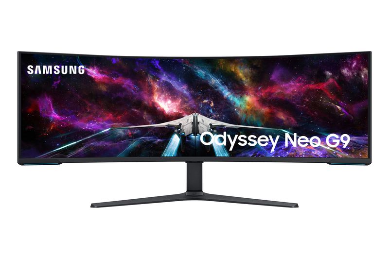 Samsung-G95NC-LED-display-1448-cm--57--7680-x-2160-Pixel-Dual-UHD-QLED-Bianco