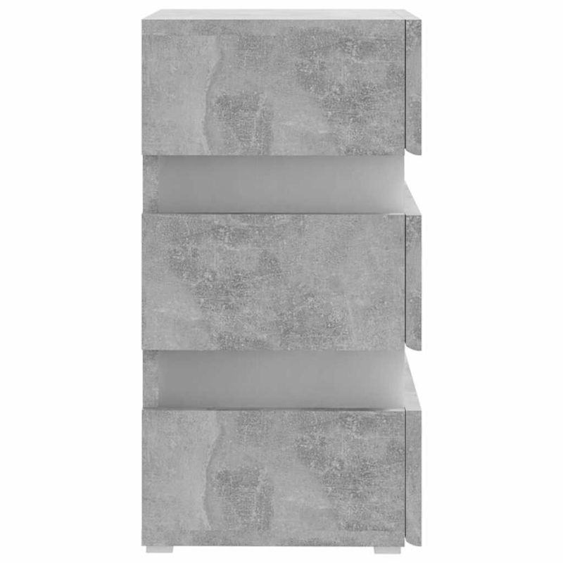 vidaXL-Comodino-con-LED-Grigio-Cemento-45x35x67cm-in-Legno-Multistrato