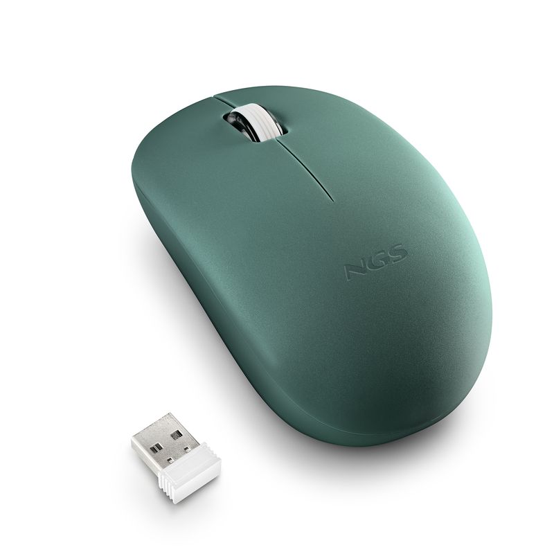 NGS-Fog-Pro-Green-Mouse-Wireless-Ottico-da-1000-DPI-Interfaccia-Nano-USB-Ambidestro-Verde