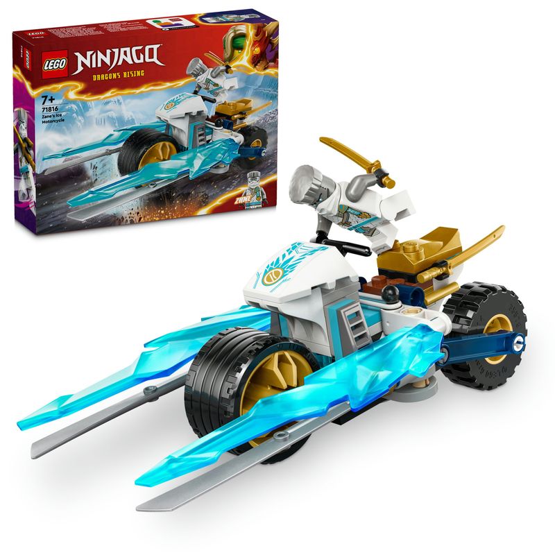 LEGO-NINJAGO-Moto-di-Ghiaccio-di-Zane-Veicolo-Giocattolo-con-Lame-Mobili-Gioco-d-Azione-per-Bambini-e-Bambine-7-Anni-con-1-Minifigure-Ninja-di-Eroe-Piccola-Idea-Regalo-di-Compleanno-71816