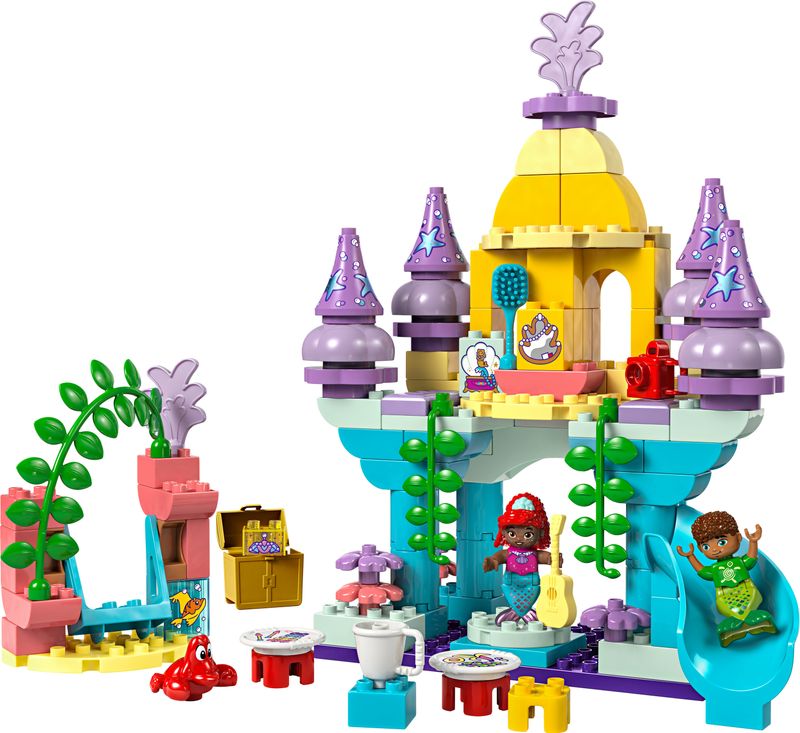 LEGO-DUPLO-Disney-Il-Magico-Palazzo-Sottomarino-di-Ariel-Giochi-Educativi-per-Bambine-e-Bambini-da-2-Anni-Castello-Giocattolo-della-Sirenetta-da-Costruire-e-Ricostruire-con-Personaggi-10435