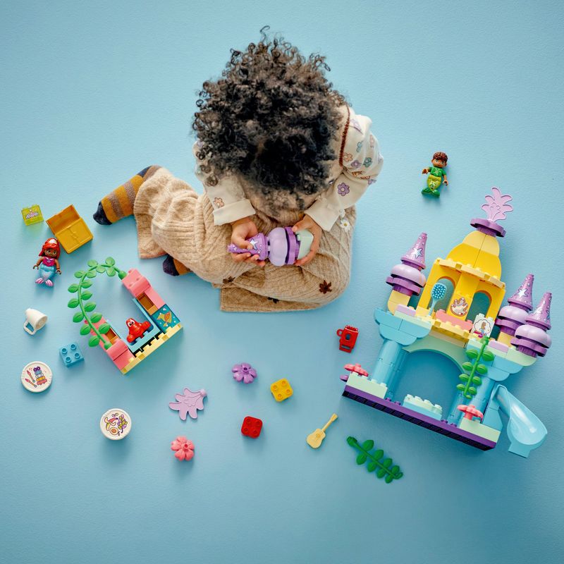 LEGO-DUPLO-Disney-Il-Magico-Palazzo-Sottomarino-di-Ariel-Giochi-Educativi-per-Bambine-e-Bambini-da-2-Anni-Castello-Giocattolo-della-Sirenetta-da-Costruire-e-Ricostruire-con-Personaggi-10435