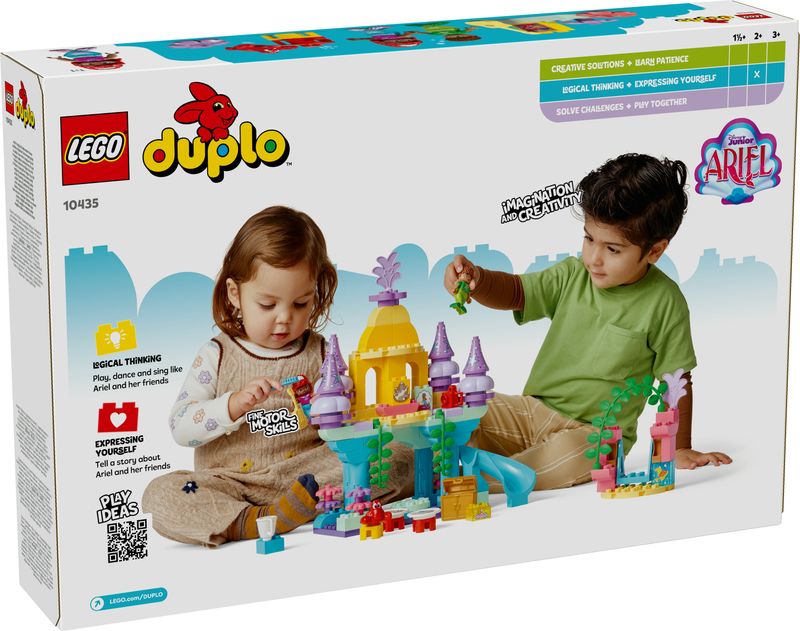 LEGO-DUPLO-Disney-Il-Magico-Palazzo-Sottomarino-di-Ariel-Giochi-Educativi-per-Bambine-e-Bambini-da-2-Anni-Castello-Giocattolo-della-Sirenetta-da-Costruire-e-Ricostruire-con-Personaggi-10435