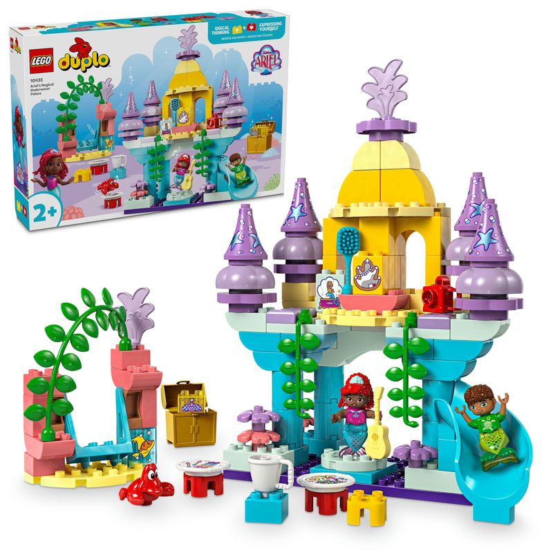 LEGO-DUPLO-Disney-Il-Magico-Palazzo-Sottomarino-di-Ariel-Giochi-Educativi-per-Bambine-e-Bambini-da-2-Anni-Castello-Giocattolo-della-Sirenetta-da-Costruire-e-Ricostruire-con-Personaggi-10435