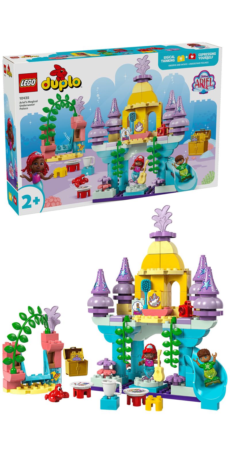 LEGO-DUPLO-Disney-Il-Magico-Palazzo-Sottomarino-di-Ariel-Giochi-Educativi-per-Bambine-e-Bambini-da-2-Anni-Castello-Giocattolo-della-Sirenetta-da-Costruire-e-Ricostruire-con-Personaggi-10435