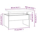 vidaXL-Tavolino-da-Salotto-Bianco-80x555x415-cm-in-Legno-Multistrato