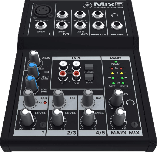 Mackie Old e Audio MIX5 Mixer Compatto 5 Canali