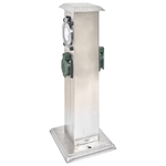 Presa Elettrica da Giardino a Pilastro Acciaio Inox con Timer