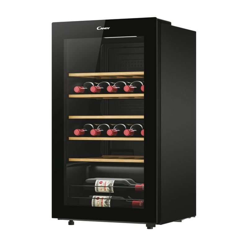 Candy-CWC034-Cantinetta-Vino-Capacita--34-Bottiglie-Classe-energetica-G-Ripiani-in-Legno-Temperatura-5-20-°C-Libera-Installazione-colore-Nero