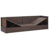 Lettino-da-Giardino-con-Cuscini-in-Polyrattan-Marrone