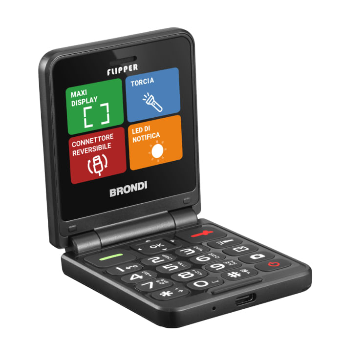 Brondi-Flipper-61-cm--2.4--Nero-Telefono-cellulare-basico