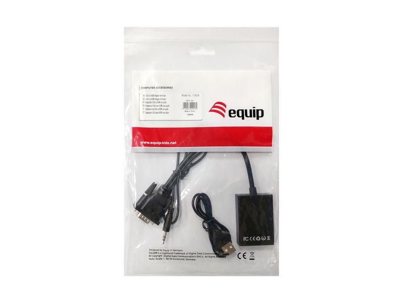 Equip-119038-cavo-e-adattatore-video-02-m-VGA--D-Sub----3.5mm-DVI-D---USB-Nero