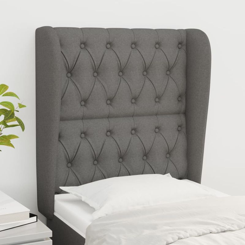 Testiera-ad-Orecchio-GrigioScuro-103-x-23-x-118-128cm-inTessuto