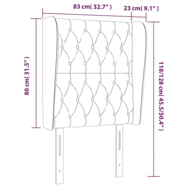 Testiera-ad-Orecchio-GrigioScuro-103-x-23-x-118-128cm-inTessuto