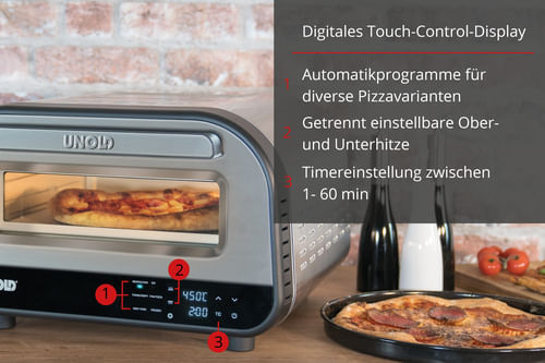Unold-68816-macchina-e-forno-per-pizza-1-pizza-e--1700-W-Argento