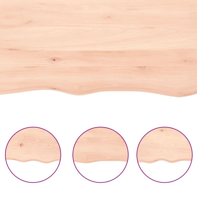 vidaXL-Piano-per-Tavolo-80x50x2-cm-in-Rovere-Non-Trattato-Bordi-Vivi