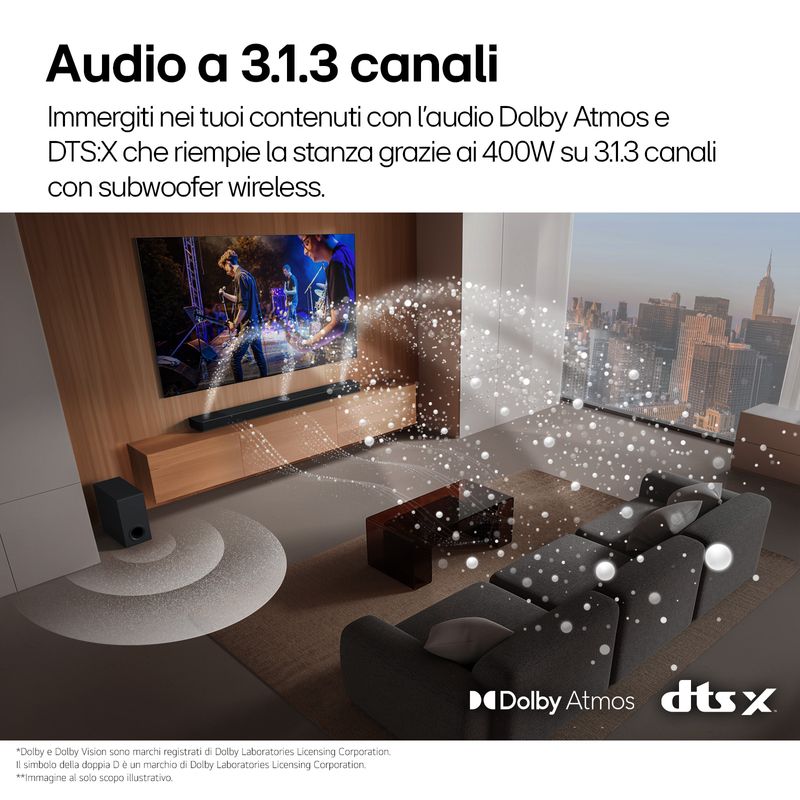 LG-S77TY-Barra-audio-intelligente-400-W-di-potenza-3.1.3.-Canali-Hi-Res-Audio-Dolby-Vision-HDMI-Smart-Up-Mixer-Dolby-Atmos-DTS-Nero