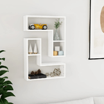 VidaXL Mensole a Muro 2 pz Bianco 50x15x50 cm in Truciolato
