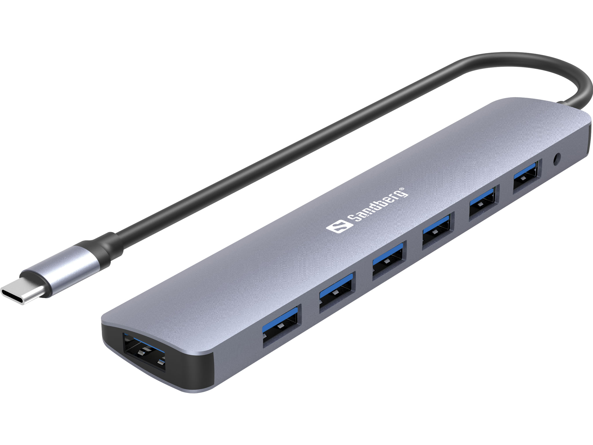 Sandberg 136-40 hub di interfaccia USB 3.2 Gen 1 (3.1 Gen 1) Type-C 5000 Mbit/s Grigio