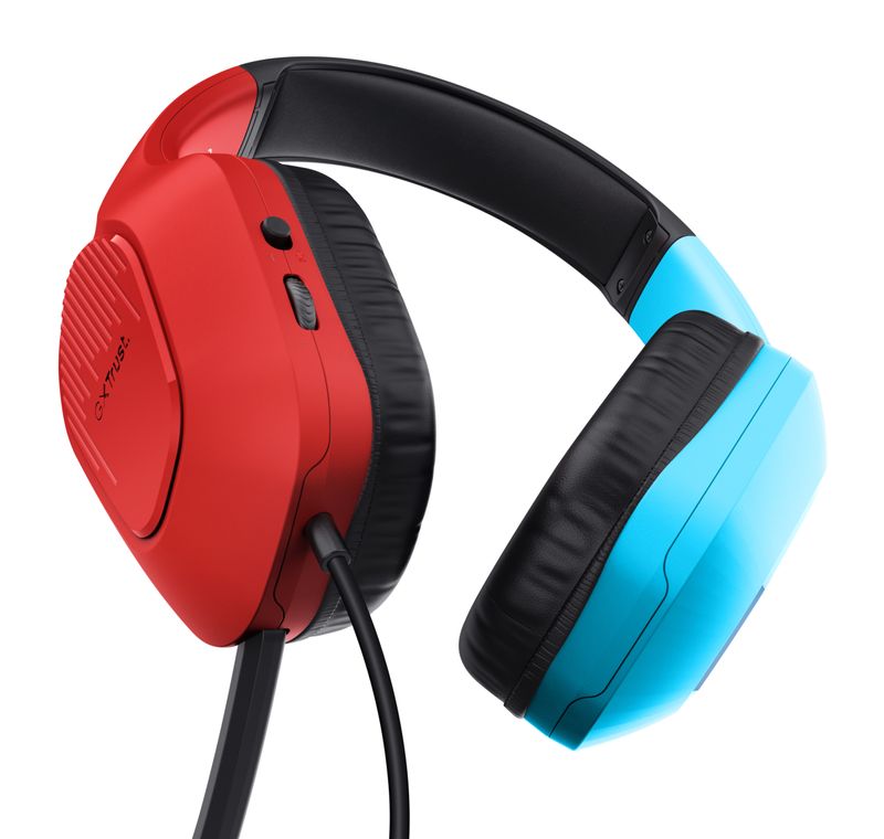Trust-GXT-416S-Zirox-Auricolare-Cablato-A-Padiglione-Giocare-Nero-Ciano-Rosso