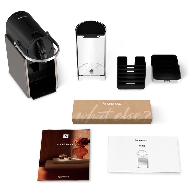 Krups-XN-306-T-Nespresso-Pixie-Macchina-da-Caffe--a-Capsule-Titanio