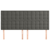 Testiera-4-pz-Grigio-Scuro-80x5x78-88-cm-in-Velluto