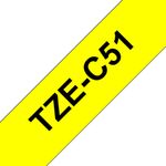 Brother TZE-C51 nastro per etichettatrice Nero su giallo fluorescente