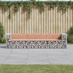 VidaXL Panca Giardino Design Gabbione 287x71x65,5 cm Massello Douglas