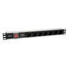 Equip-Unita--di-Distribuzione-dell-Energia--PDU--7-Prese-Ac-1u-Nero-Argento