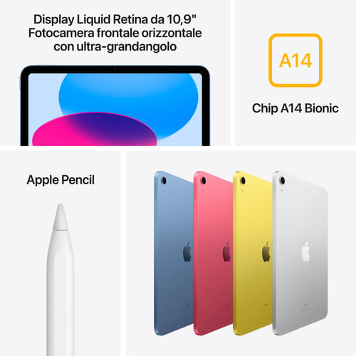 Apple-iPad-10.9---64Gb-Wi-Fi-10ª-Generazione-2024-Giallo