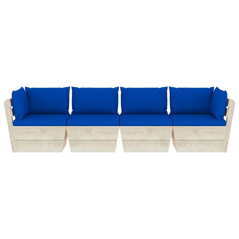 Divano-da-Giardino-a-4-Posti-su-Pallet-con-Cuscini-Legno-Abete