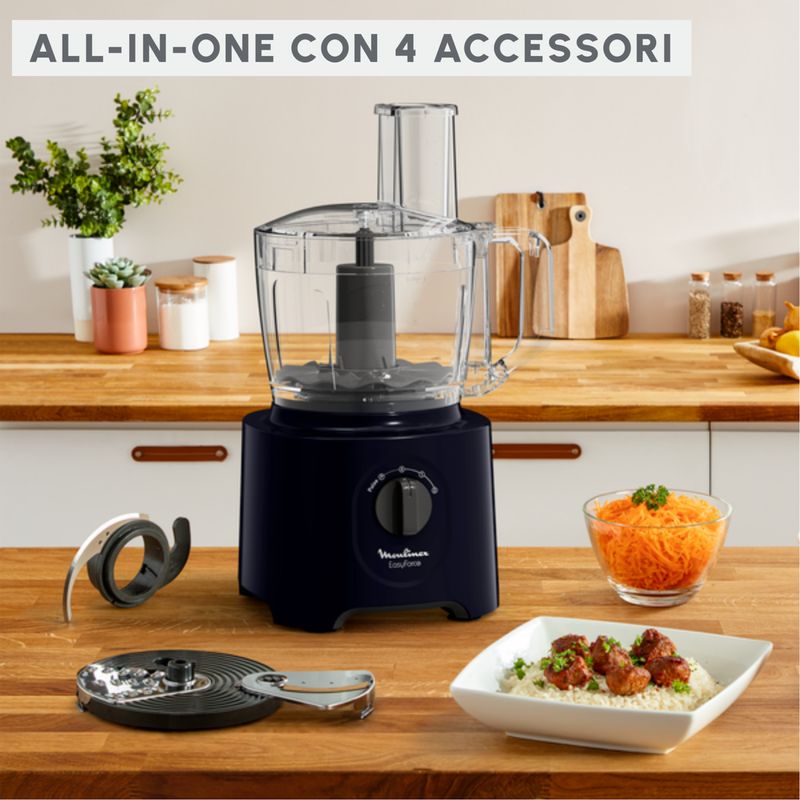 Moulinex-FP2428-Easy-Force-Robot-da-Cucina-e-Frullatore-4-Accessori-15-Funzioni-800-W