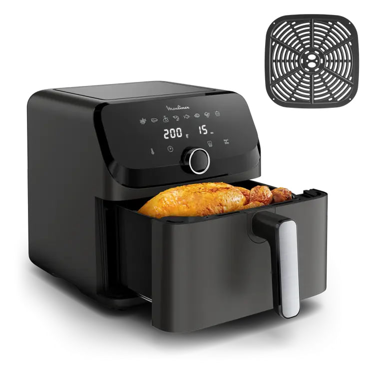 Moulinex EZ855HF0 Easy Fry Mega Friggitrice ad Aria Capacita' Extra-Large 7.5 Litri nera Moulinex Easy Fry Mega Friggitrice ad aria Coal Grey 7.5L EZ855HF0