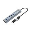Conceptronic-HUBBIES21GP-Hub-di-Interfaccia-Usb-3.2-Gen-1--3.1-Gen-1--Type-a-5000-Mbit-s-Grigio