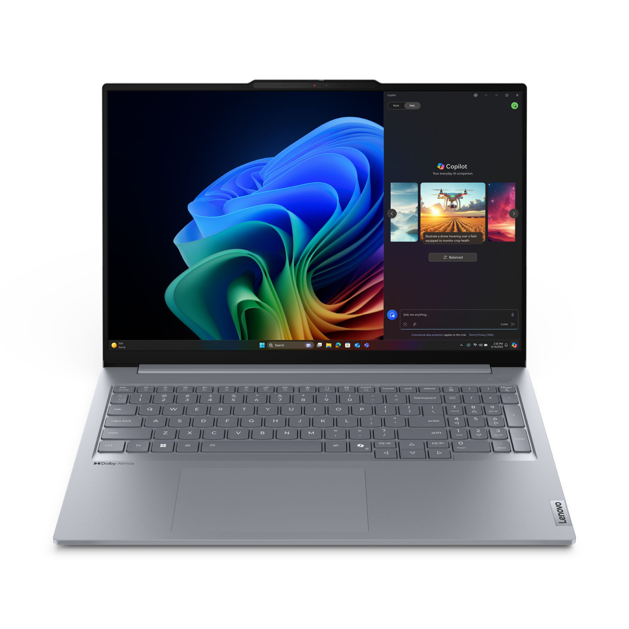 Lenovo ThinkBook 16 G7 QOY Qualcomm Snapdragon X1P-42-100 Computer portatile 40,6 cm (16") WUXGA 16 GB LPDDR5x