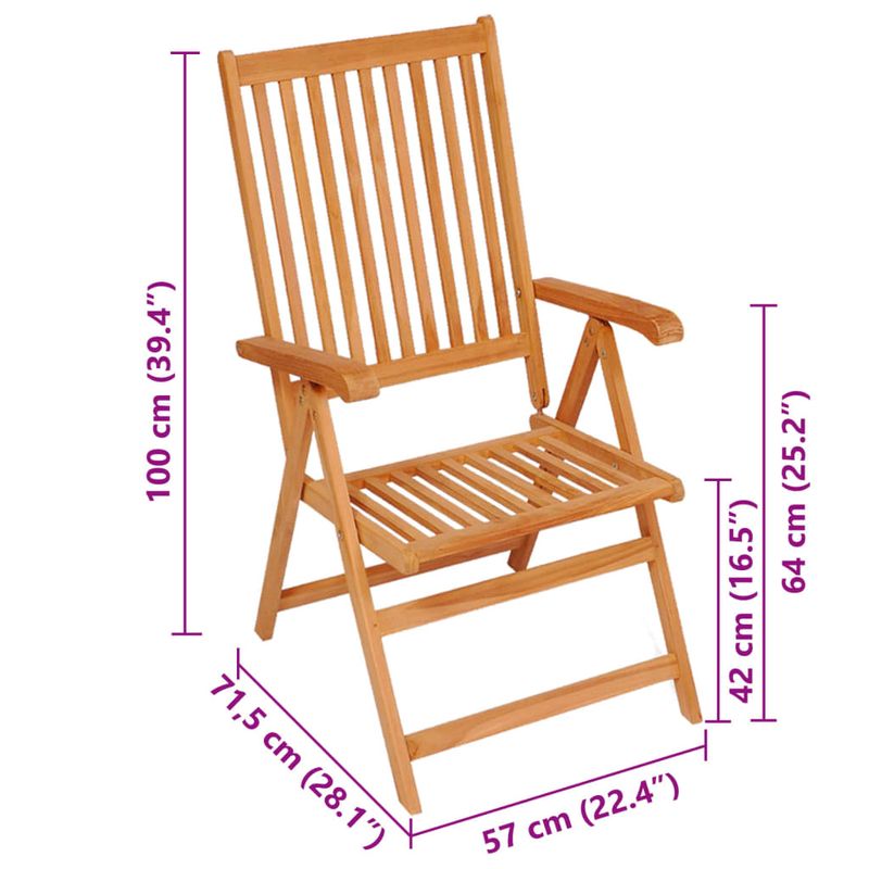 Sedie-da-Giardino-4-pz-con-Cuscini-Blu-Massello-di-Teak