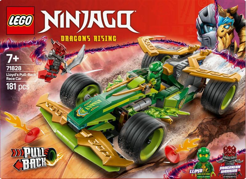 Lego-Auto-Racer-Pull-back-Lloyd-Ninjago-71828-Modellino-da-Corsa