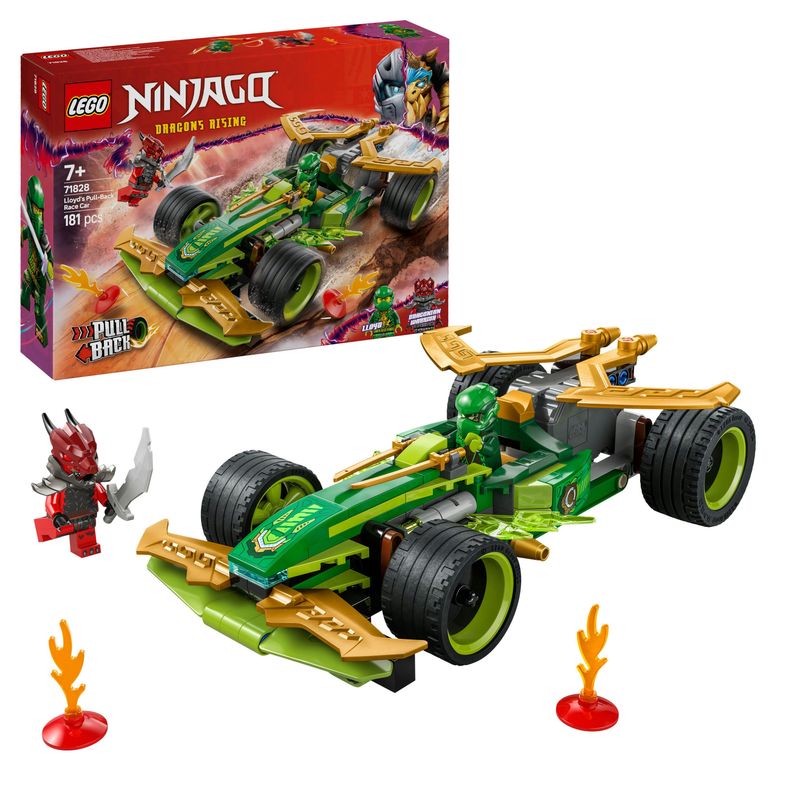 Lego-Auto-Racer-Pull-back-Lloyd-Ninjago-71828-Modellino-da-Corsa
