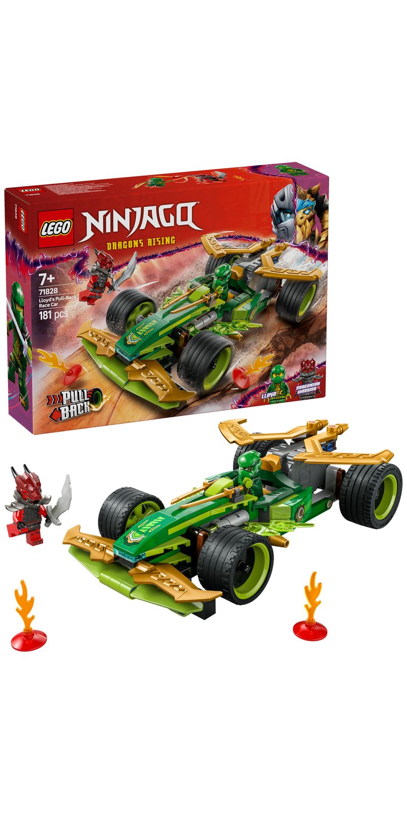 Lego-Auto-Racer-Pull-back-Lloyd-Ninjago-71828-Modellino-da-Corsa