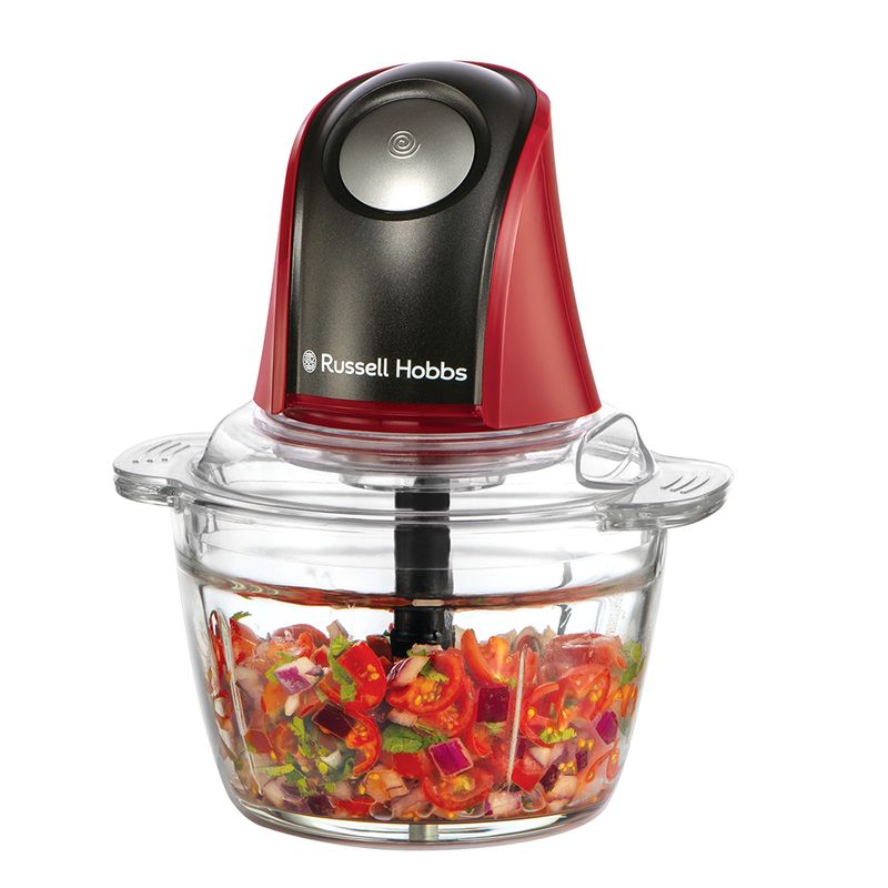Russell-Hobbs-27130-56-Tritatutto-Tritaverdure-Elettrico-Capacita--0.5-Litri-Potenza-200-Watt-colore-Rosso-e-Nero