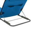 vidaXL-Lettini-da-Spiaggia-Pieghevoli-2-pz-in-Acciaio-e-Tessuto-Blu