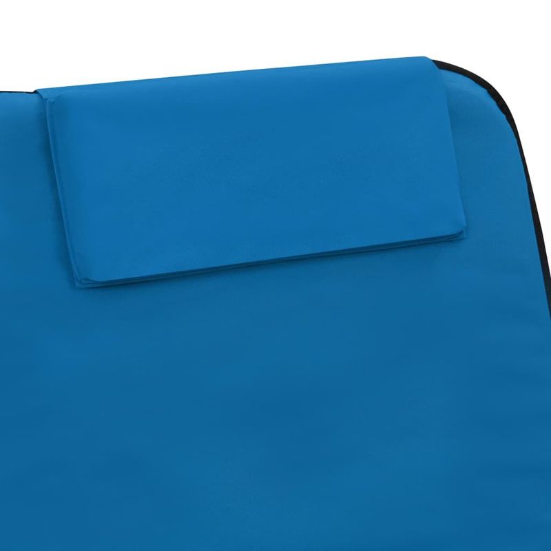 vidaXL-Lettini-da-Spiaggia-Pieghevoli-2-pz-in-Acciaio-e-Tessuto-Blu