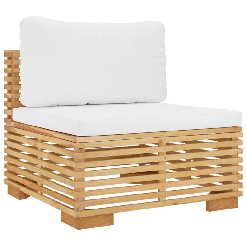 vidaXL-Set-Divani-da-Giardino-3-pz-con-Cuscini-Legno-Massello-di-Teak