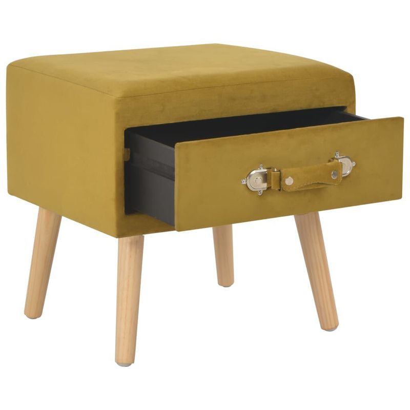 vidaXL-Comodini-Senape-2-pz-40x35x40-cm-in-Velluto