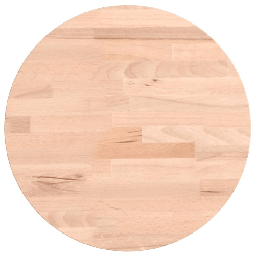 vidaXL-Piano-per-Tavolo-Ø30x25-cm-Rotondo-in-Legno-Massello-di-Faggio