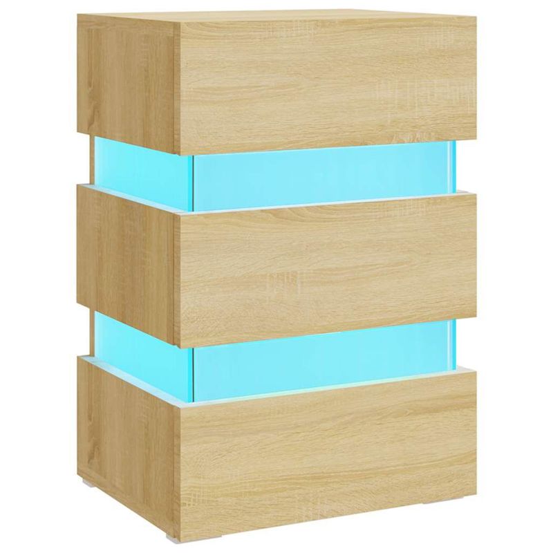 Comodino-con-Luci-LED-Sonoma-45x35x67-cm-in-Legno-Multistrato