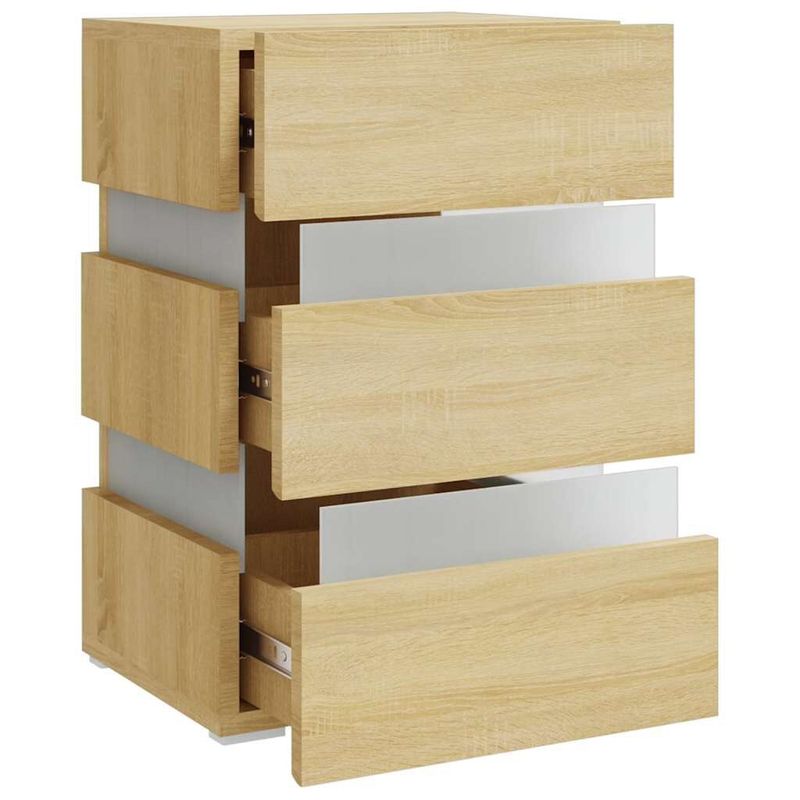 Comodino-con-Luci-LED-Sonoma-45x35x67-cm-in-Legno-Multistrato