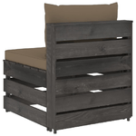 Divano-Centrale-Modulare-con-Cuscini-in-Legno-Impregnato-Grigio