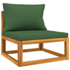 vidaXL-Set-Salotto-da-Giardino-6pz-con-Cuscini-Verdi-in-Legno-Massello
