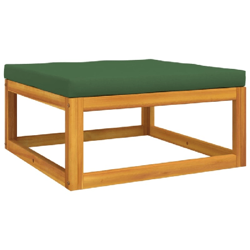 vidaXL-Set-Salotto-da-Giardino-6pz-con-Cuscini-Verdi-in-Legno-Massello